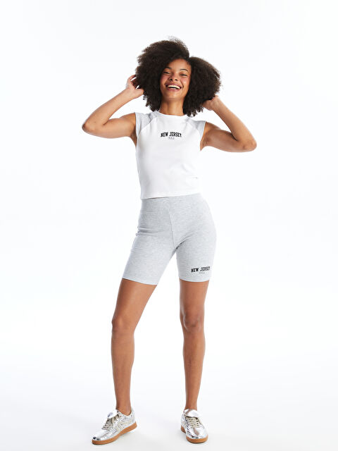 XSIDE Beli Lastikli Baskılı Kadın Şort - S4MB74Z8-LAL