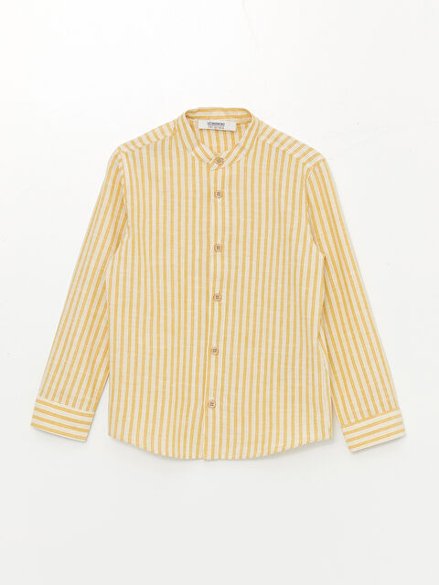 LCW Kids Hakim Yaka Çizgili Erkek Çocuk Gömlek - S4MB95Z4-LKF