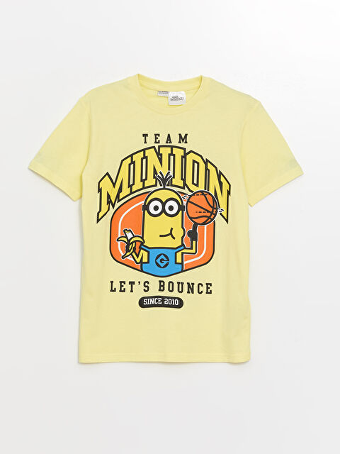 LCW Kids T-shirt pour Garçons à Manches Courtes Imprimé Minions à Col Rond - S4MC23Z4-FER