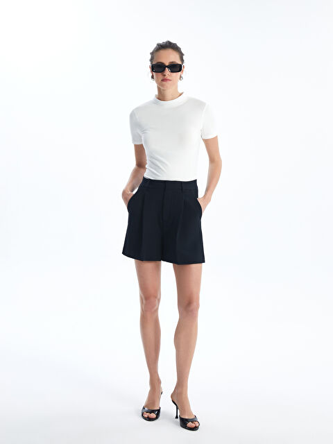 LCW Vision Kadın Rahat Kalıp Düz Şort - S4MD16Z8-CVL