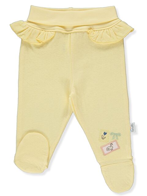 Bebetto Beli Lastikli Baskılı Kız Bebek Pijama Alt - S4ME48Z1-FRL