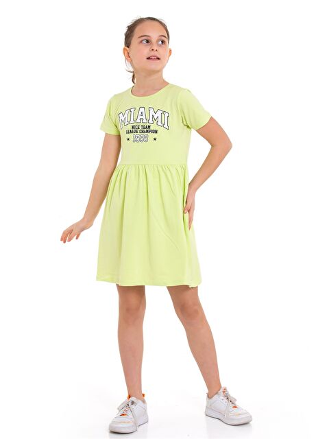 Myhanne Bisiklet Yaka Kız Çocuk Elbise - S4ME70Z4-FTP
