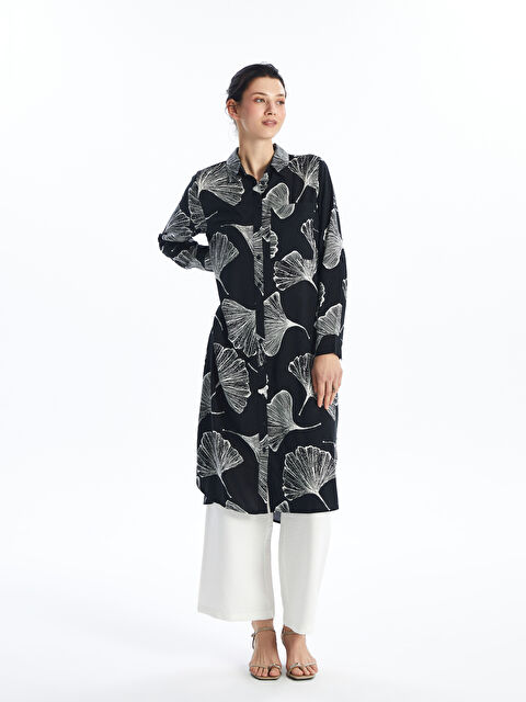 LCWAIKIKI Classic Patterned Women's Shirt Tunic - S4ME74Z8-LQJ