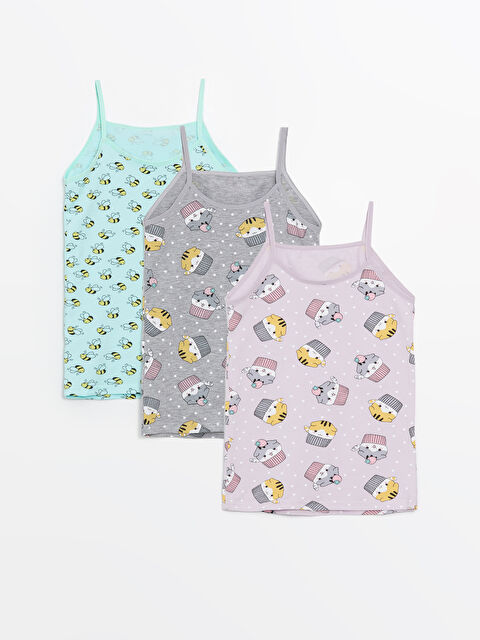 Güneş Kids Bisiklet Yaka Kız Bebek Atlet 3'lü - S4MF55Z1-QF8