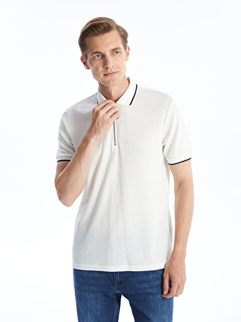 LCWAIKIKI Classic Polo Yaka Kısa Kollu Erkek Dokulu Tişört