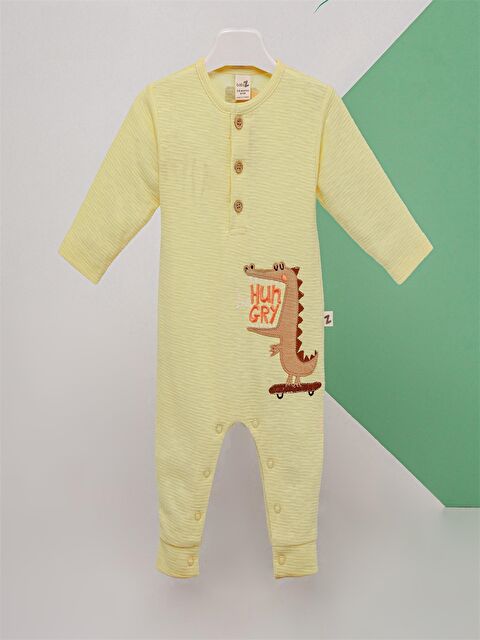 Babyzz Bisiklet Yaka Baskılı Erkek Bebek Tulum - S4MJ10Z1-FRL