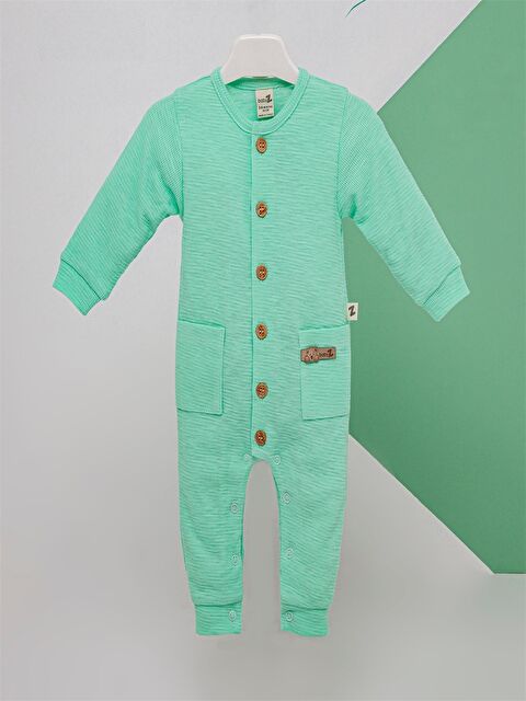 Babyzz Bisiklet Yaka Baskılı Erkek Bebek Tulum - S4MJ14Z1-GHX