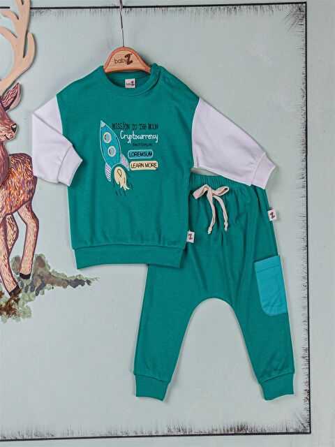 Babyzz Bisiklet Yaka Erkek Bebek Takım - S4MJ30Z1-GHX