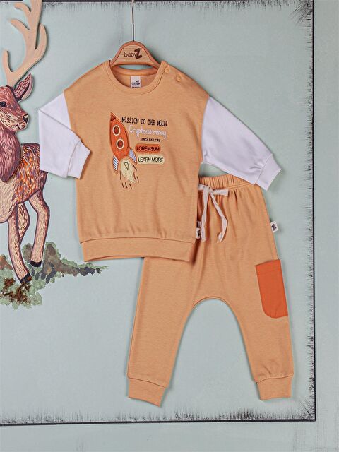 Babyzz Bisiklet Yaka Erkek Bebek Takım - S4MJ30Z1-GNN