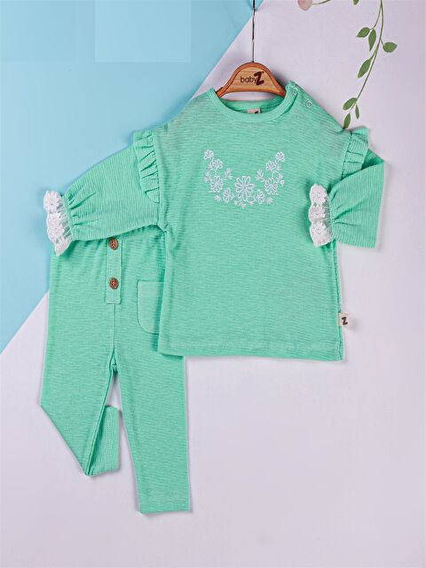 Babyzz Bisiklet Yaka Kız Bebek Takım - S4MK08Z1-GHX