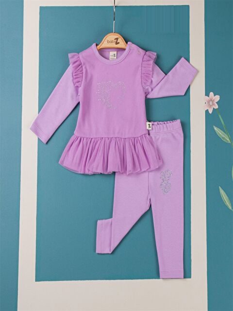 Babyzz Bisiklet Yaka Kız Bebek Takım - S4MK14Z1-GNG