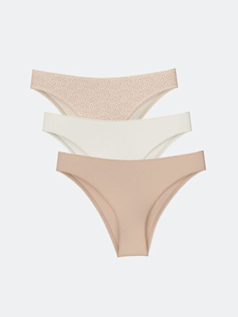 LCW DREAM Desenli Brazilian Külot 3'lü Paket - S4MK27Z8-LT3