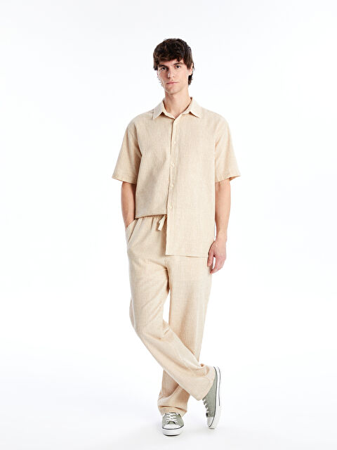 XSIDE Rahat Kalıp Keten Karışımlı Erkek Pantolon - S4MK82Z8-LE8