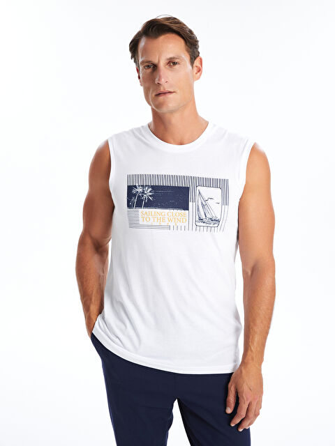 LCWAIKIKI Classic Crew Neck Printed Men's Sleeveless T-Shirt - S4MO92Z8-Q6K