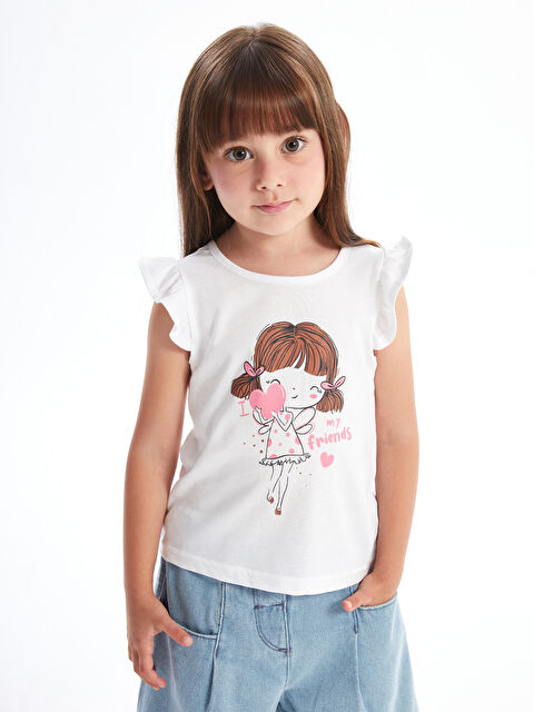 LCW Kids Bisiklet Yaka Kısa Kollu Kız Bebek Bluz - S4MP28Z1-Q6K