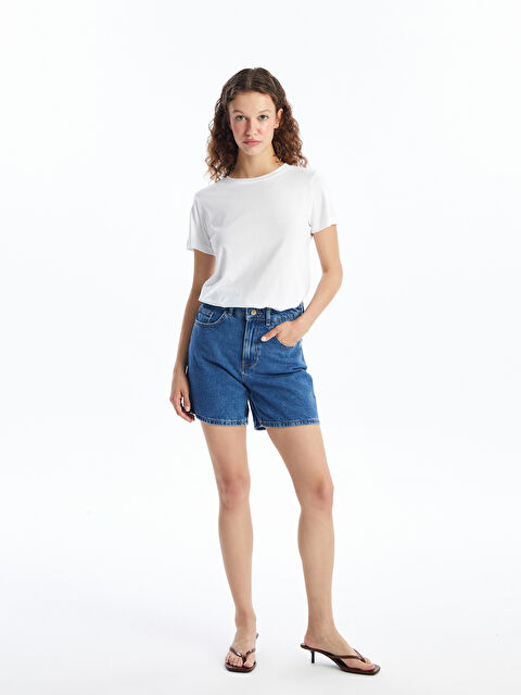 LCW Jeans Standart Fit Kadın Jean Şort - S4MP77Z8-507