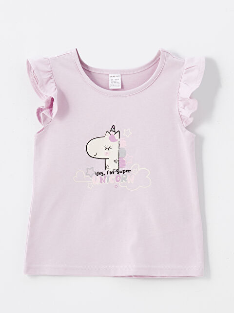 LCW Kids Bisiklet Yaka Fırfırlı Kız Çocuk Bluz - S4MS97Z1-G7R