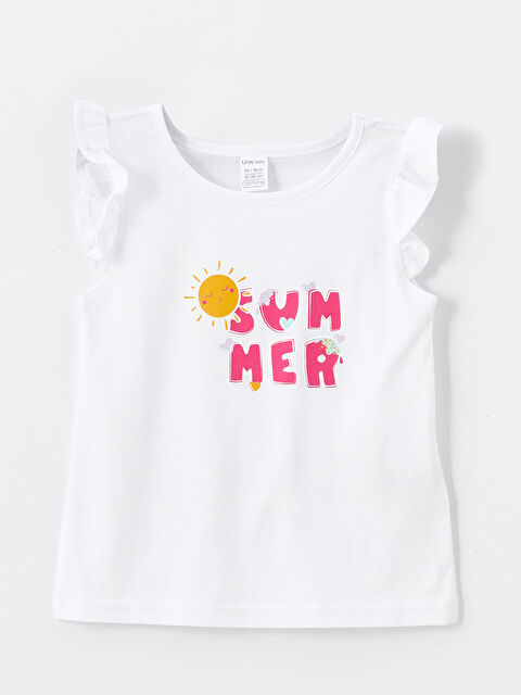 LCW Kids Bisiklet Yaka Fırfırlı Kız Çocuk Bluz - S4MS97Z1-Q6K