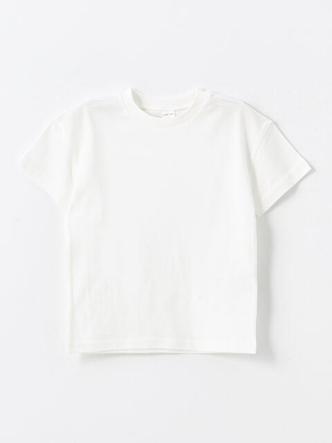 LCW Kids Bisiklet Yaka Kısa Kollu Basic Erkek Bebek Tişört