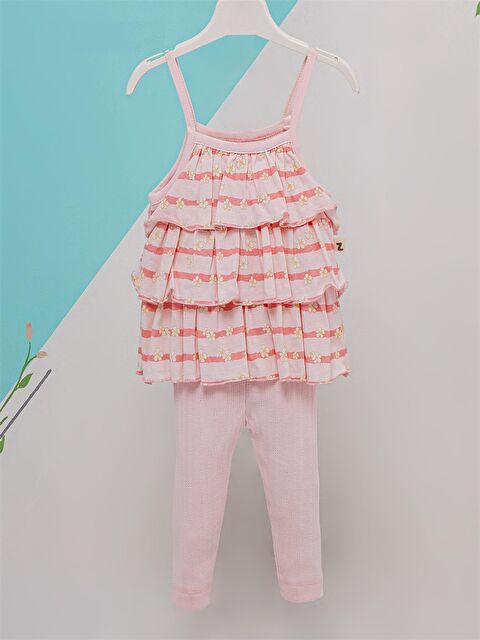 Babyzz Kare Yaka Kız Bebek Takım - S4N029Z1-FSX