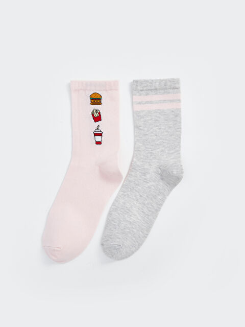 LCW DREAM Desenli Kadın Soket Çorap 2'li - S4N139Z8-QVN