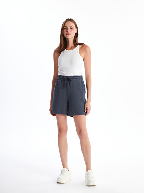 XSIDE Kadın Beli Lastikli Düz Şort - S4N286Z8-VDL