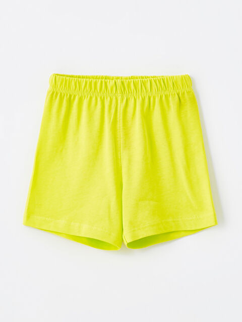 LCW baby Beli Lastikli Basic Kız Bebek Şortlu Pijama Alt - S4N419Z1-FZN