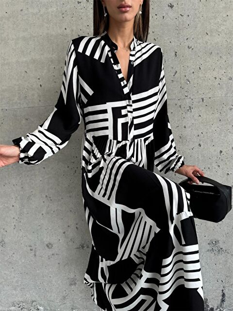 CALİMERA MODA Desenli Kadın Elbise - S4N501Z8-LJX