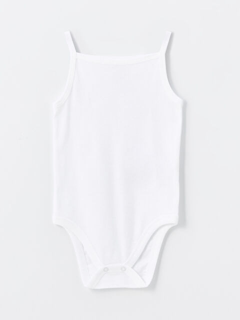 LCW baby Kare Yaka Kız Bebek Çıtçıtlı Body - S4N516Z1-R9J