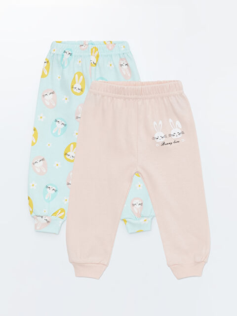 Luggi Baby Beli Lastikli Kız Bebek Pijama Alt 2'li - S4N599Z1-FSX