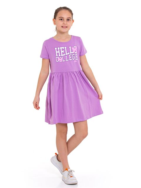 Myhanne Bisiklet Yaka Kız Çocuk Elbise - S4N621Z4-GNG