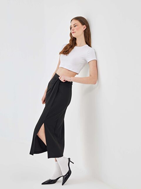 BLAİS Kadın Dar Fit Düz Etek - S4N803Z8-CVL