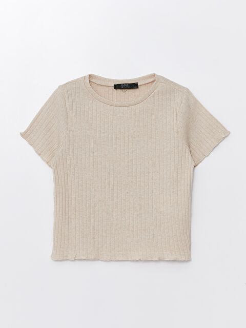 Black&Small Bisiklet Yaka Kız Çocuk Tişört - S4NC83Z4-FRJ