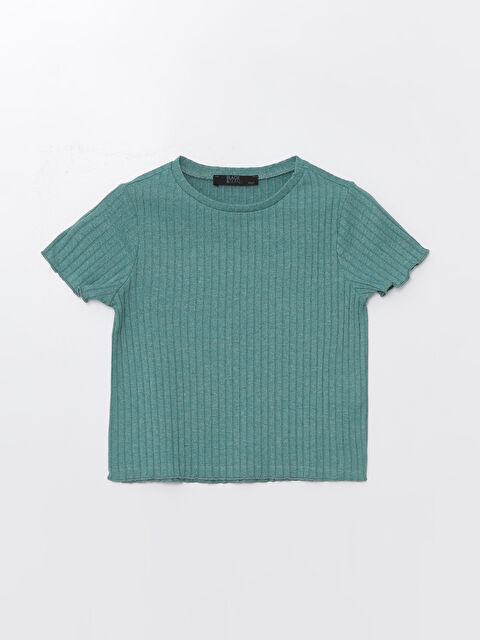 Black&Small Bisiklet Yaka Kız Çocuk Tişört - S4NC83Z4-GHX