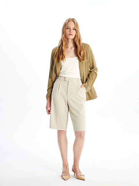 LCW Vision Kadın Loose Fit Düz Şort - S4NC91Z8-R9J