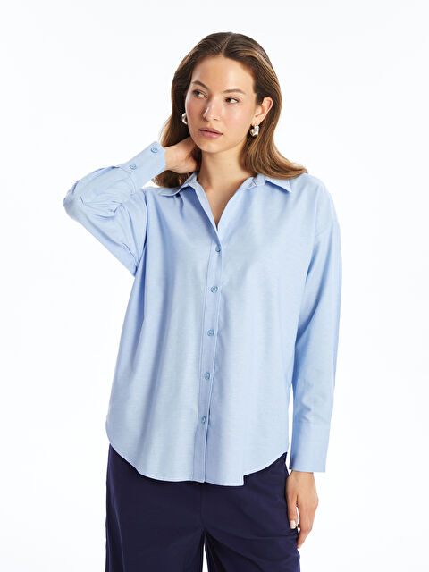 LCW Vision Oversize Oxford Kadın Gömlek - S4NF21Z8-FMR