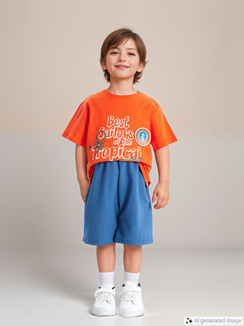 LCW Kids Beli Lastikli Basic Erkek Bebek Şort - S4NF67Z1-Q60