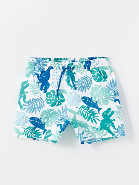 LCW Kids Beli Lastikli Baskılı Erkek Bebek Deniz Şortu - S4NG64Z1-LU7