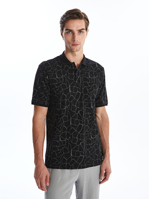 LCW Vision Polo Neck Short Sleeve Patterned Pique Men's T-Shirt - S4NH23Z8-CVL