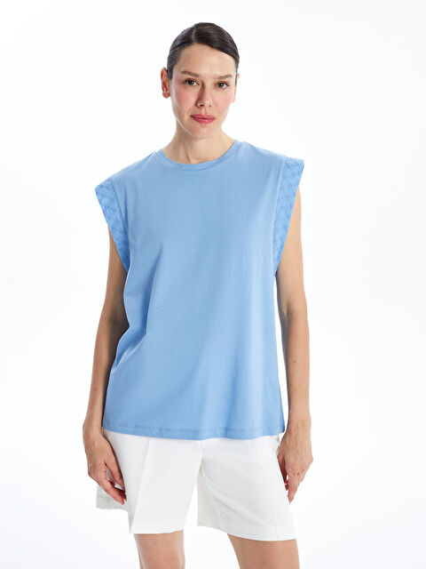 LCWAIKIKI Basic Kadın Bisiklet Yaka Düz Bluz - S4NH68Z8-QZB