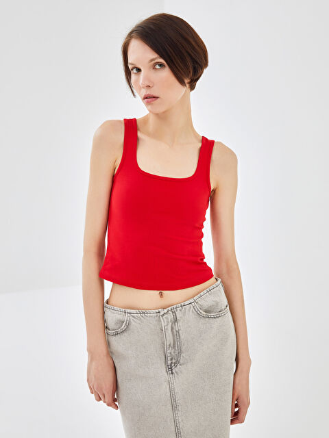 BLAİS Kadın Kare Yaka Düz Atlet - S4NI65Z8-SWY