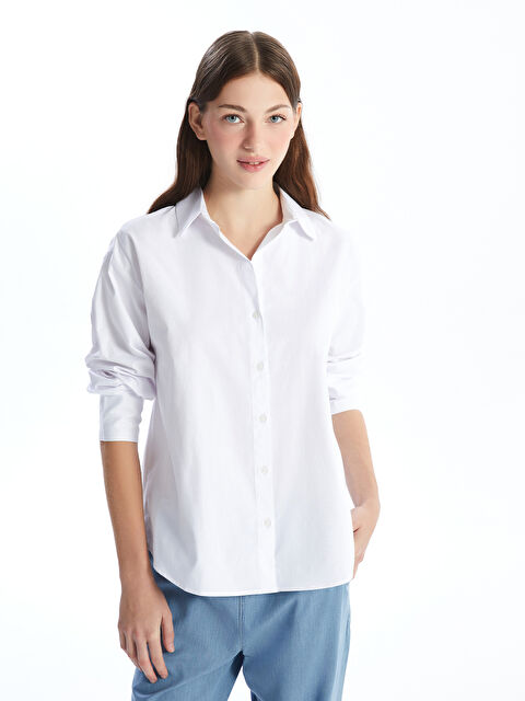 LCW Vision Oversize Poplin Kadın Gömlek - S4NM75Z8-R9K