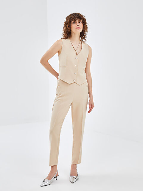 BLAİS Beli Lastikli Dar Fit Kadın Pantolon