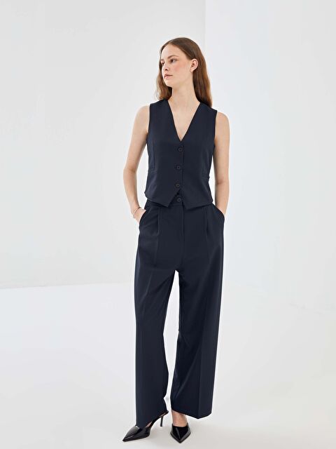 BLAİS Standart Fit Düz Geniş Paça Kadın Pantolon - S4NO85Z8-HFK