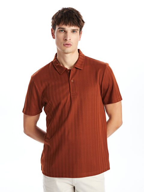 SOUTHBLUE Polo Yaka Kısa Kollu Erkek Dokulu Tişört - S4NO86Z8-E4L