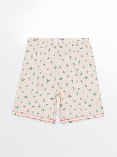 LCW DREAM Beli Lastikli Desenli Kadın Şort Pijama Altı - S4NP10Z8-LT6