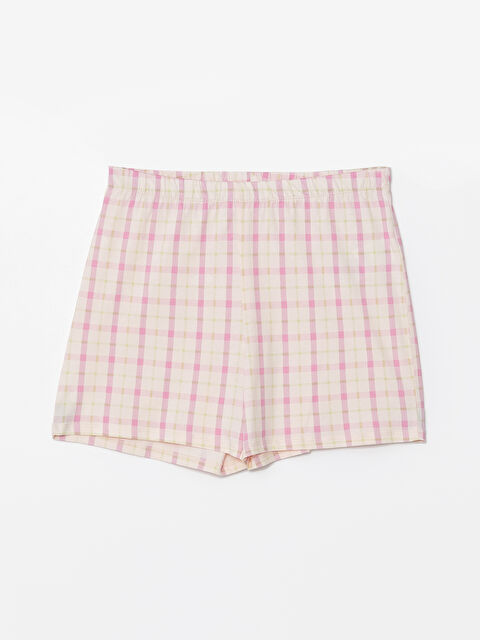 LCW DREAM Beli Lastikli Ekose Kadın Şort Pijama Altı - S4NP15Z8-LT6