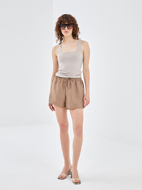 BLAİS Kadın Beli Lastikli Düz Şort - S4NQ20Z8-JLD