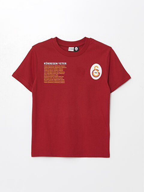 LCW Kids Bisiklet Yaka Galatasaray Baskılı Kısa Kollu Erkek Çocuk Tişört - S4NR93Z4-J4N