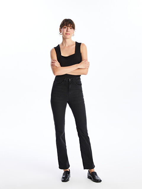 LCW Jeans Mars Flare Kadın Jean Pantolon - S4NS75Z8-327